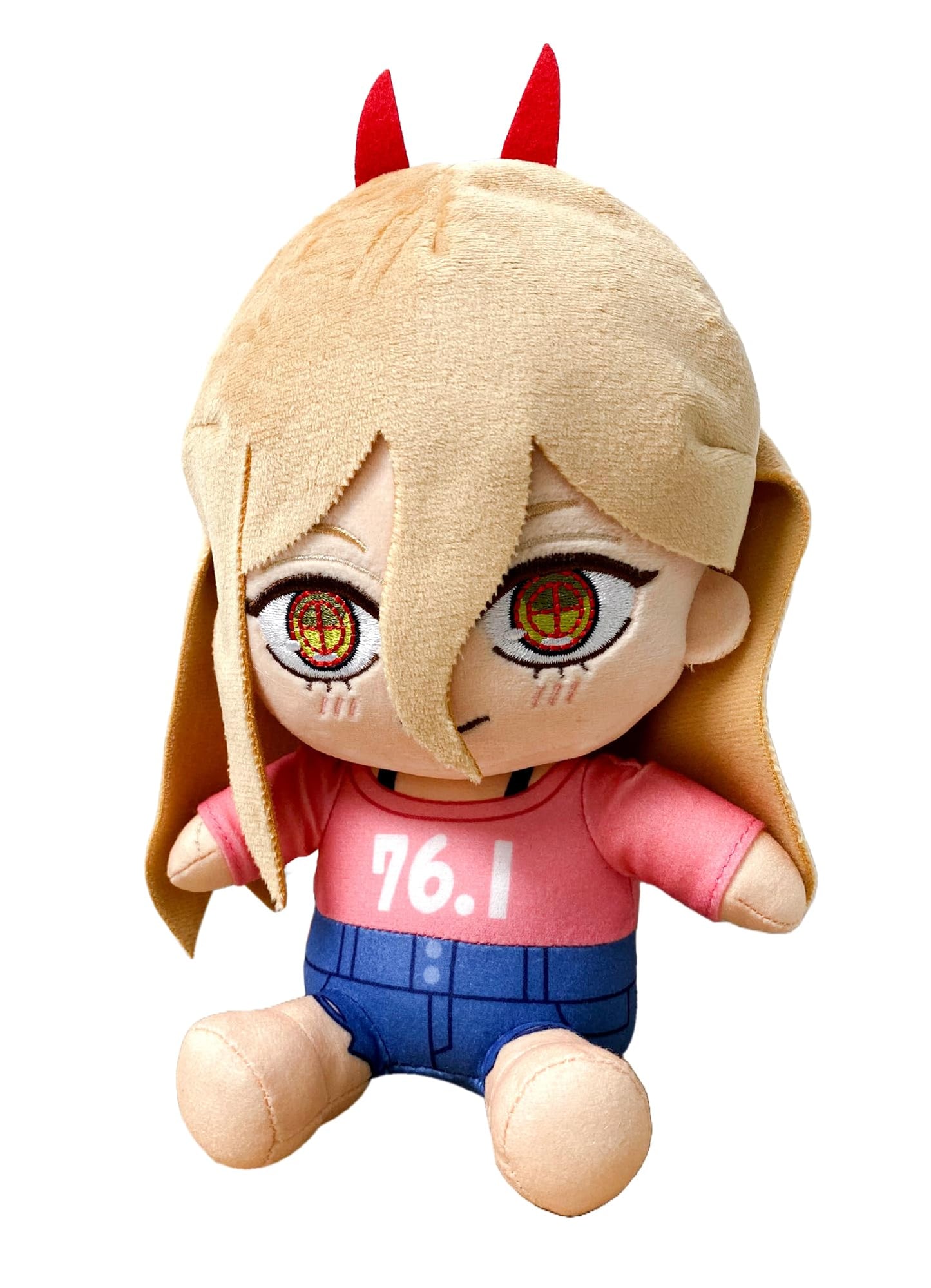 Great Eastern Entertainment Chainsaw Man - Power Casual Outfit #1 Sitting Pose Plush 7" H