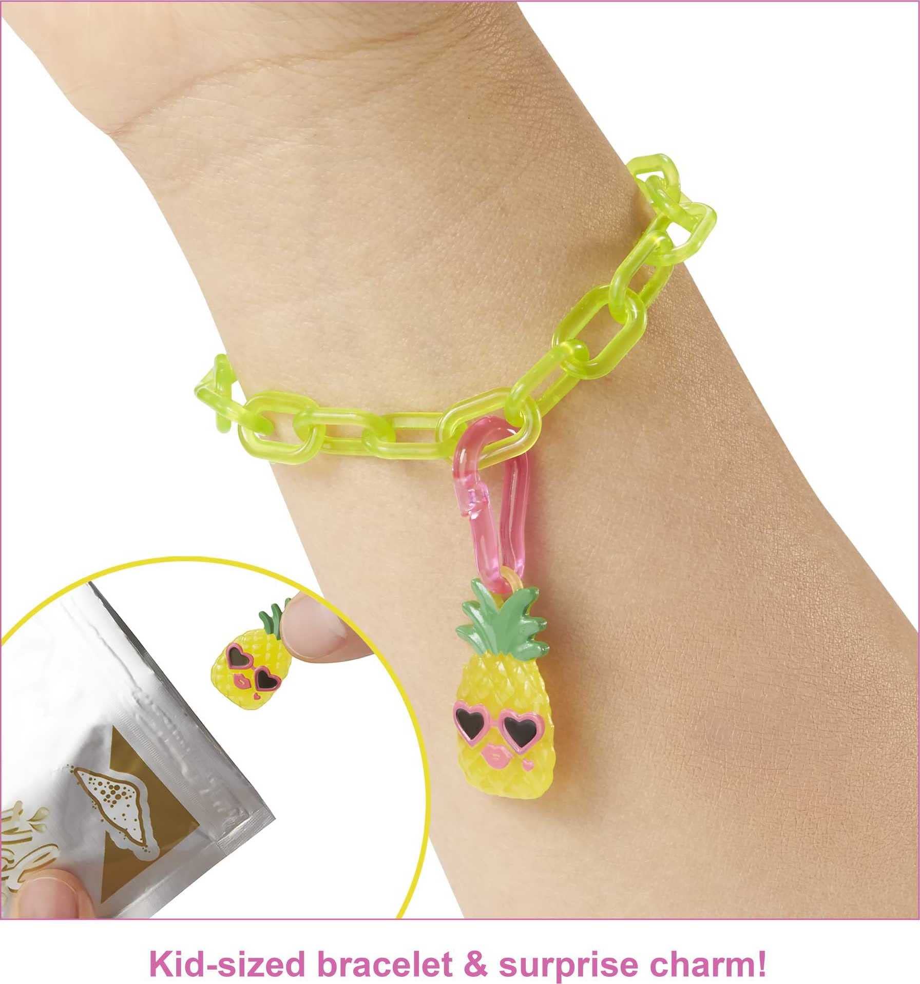Barbie Color Reveal Foam! Doll & Pet Friend with 25 Surprises: Scented Bubble Solution, Outfits, Hair Extension, Accessories, Kid Bracelet & Charm
