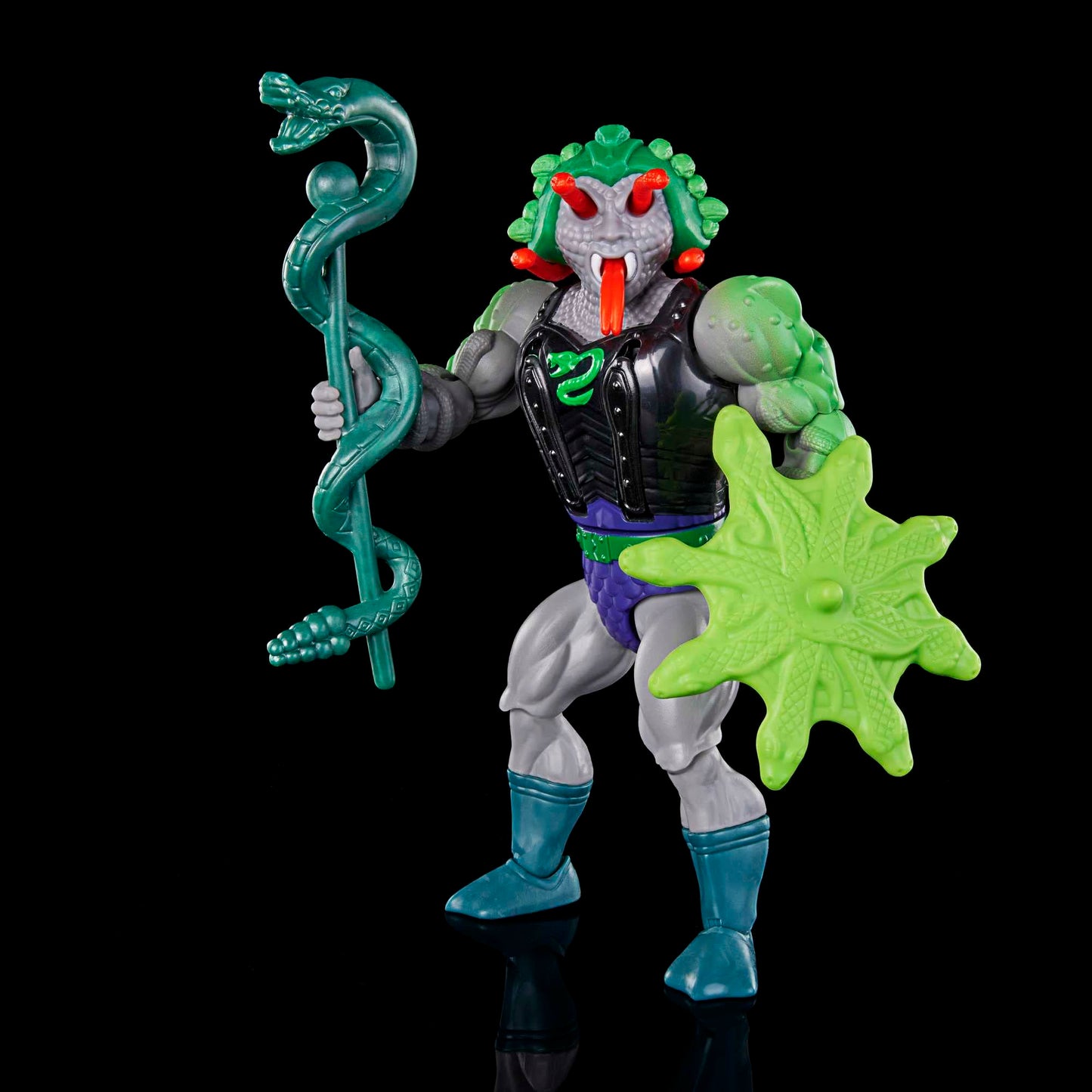 Masters of the Universe Origins Action Figure Toy with Accessories, Deluxe Snake Face 5.5-in MOTU Collectible