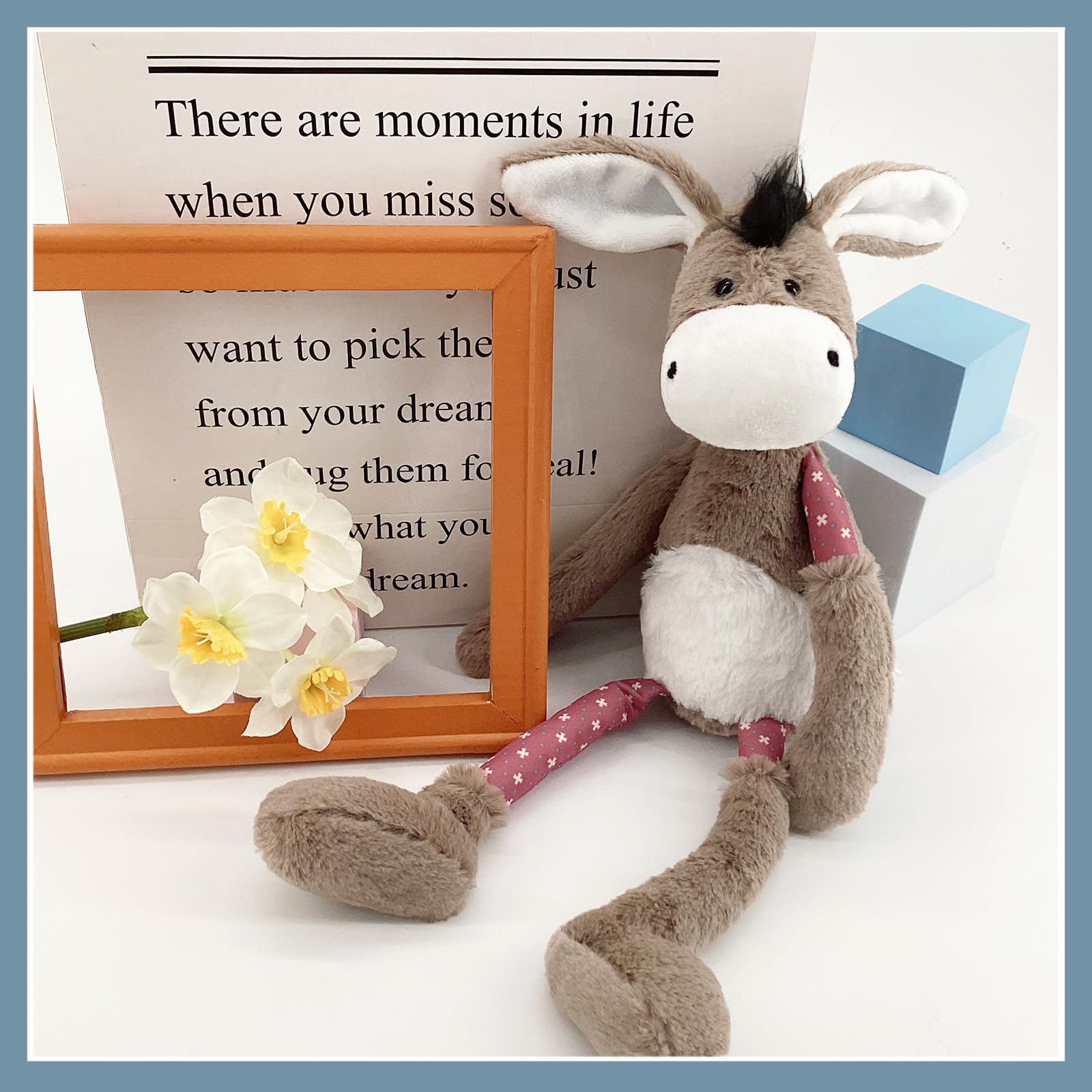 MR VIVICARE 15 Inch Donkey Stuffed Animal for Boys & Girls - Plush Toy for Newborns for Birthday, Baby Shower, Christmas - Machine Washable