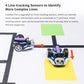ELECFREAKS microbit Starter Kit Cutebot Pro DIY Programmable Robot Car Kit with 4 Line-Tracking Sensors and Encoded Motor, microbit Project Makecode