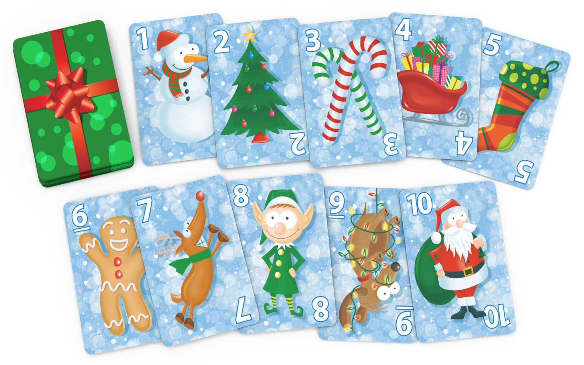 Santa Claus Go Fish - A Family Christmas Game for Kids Ages 4 & Up | Go Fish, Old Maid, and Slap Jack in One Deck (Holiday Stocking Stuffers, Gift