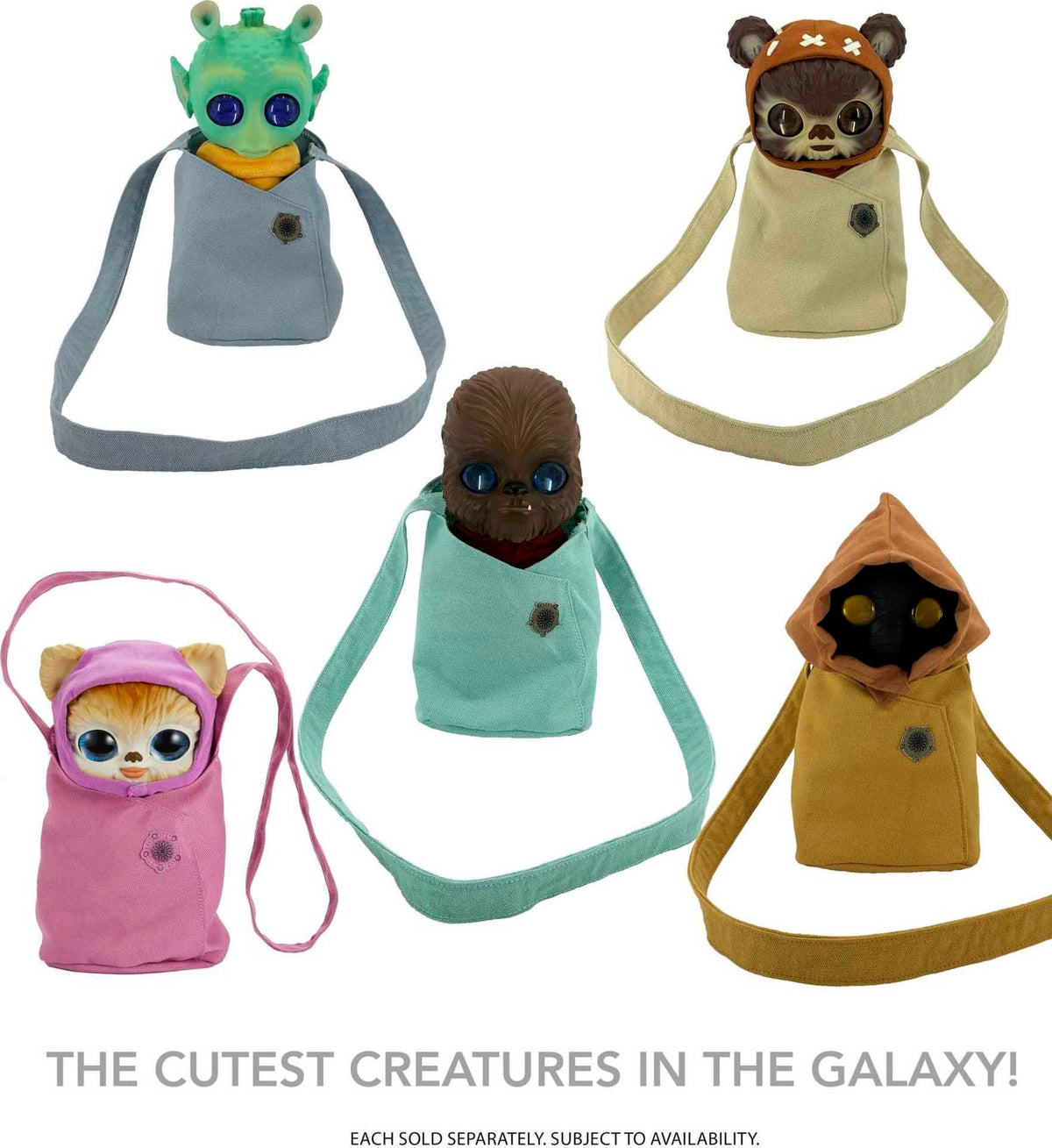 Mattel Star Wars Galactic Pals Plush Toy, Jawa 11-inch Soft Doll Set with Carrier & Personality Profile Card for Personalized Experience