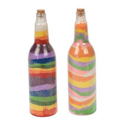 Fun Express Sandart Plastic Bottles- Set of 12 Bottles and Corks - DIY Crafts for Kids VBS 2026