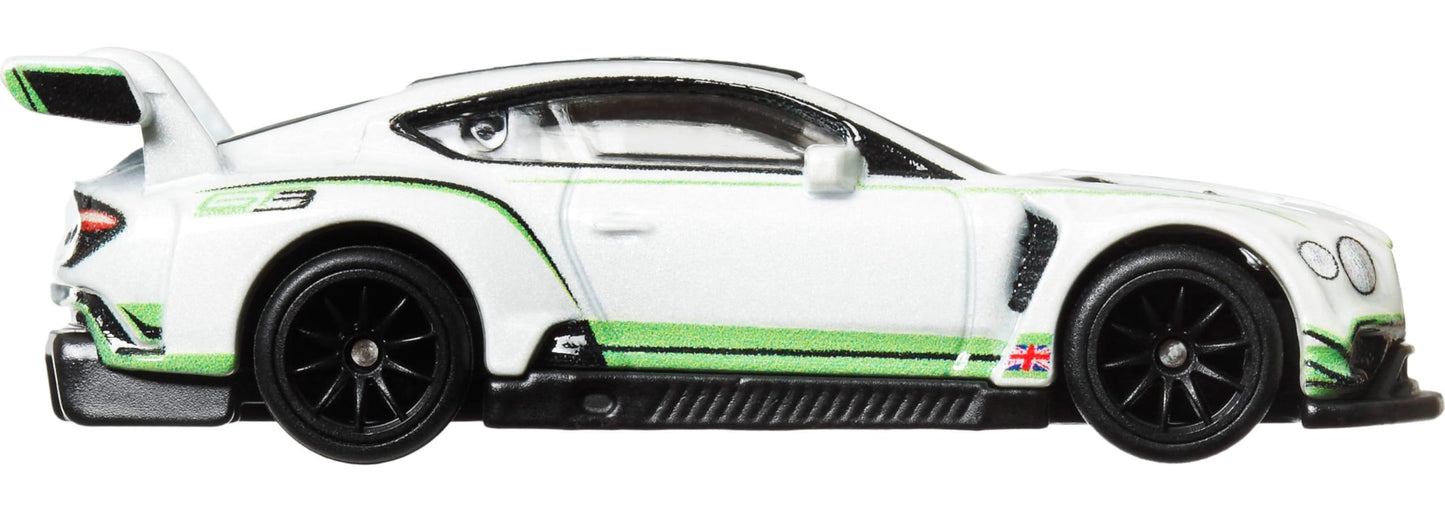 Hot Wheels Premium Car Culture Collectible Toy Car, 1:64 Scale Die-Cast Bentley Continental GT3, Race Day Vehicle with Real Riders Tires