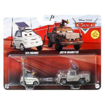 Cars de Disney y Pixar Diecast Vehículo de Juguete Paquete de 2 de Camión RW & Auto EV