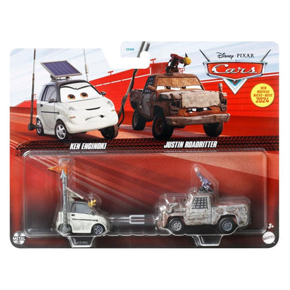 Cars de Disney y Pixar Diecast Vehículo de Juguete Paquete de 2 de Camión RW & Auto EV
