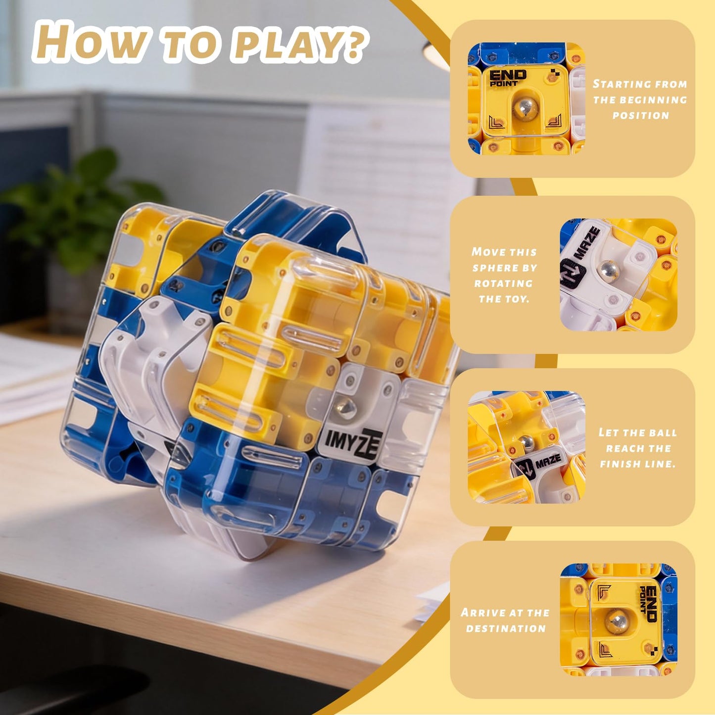 Nerfcareani 3D Cube Puzzle for Kids Color Matched Game Brain Teaser Game,Educational Learning Toys for Logical Thinking, Family Board Games, Durable
