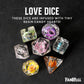 FanRoll 16mm Resin Poly DND Dice Set: Love Dice, Role Playing Game Dice for Dungeons and Dragons