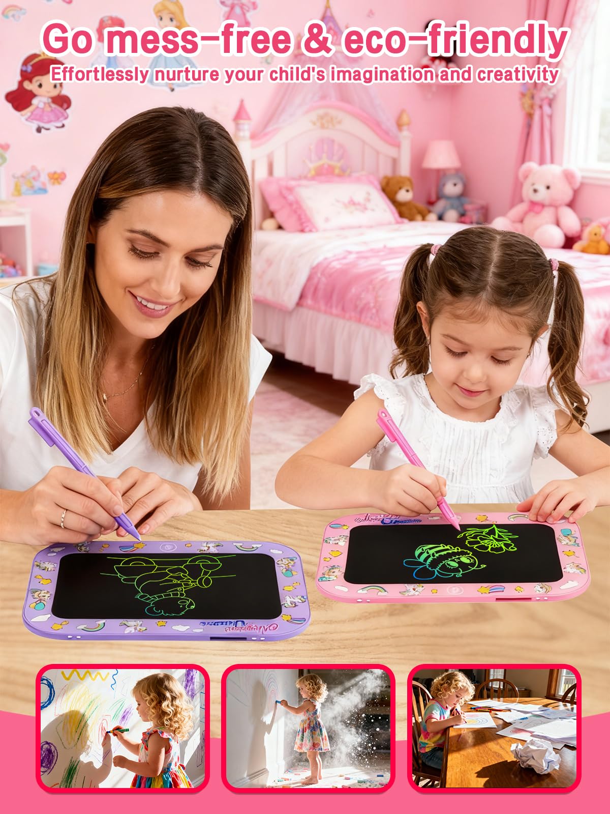 4Pack LCD Writing Tablet for Kids, 10Inch
