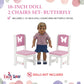 Emily Rose Doll Clothes 18 Inch Doll Kitchen Dining Chairs Accessories Furniture | 18" Doll 2 Chair Accessory Set | Fits 14-18 inch Dolls