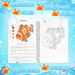 Watercolor Workbook, 24 Colors Solid Paint Set, Ocean Themed DIY Patterns, Anti-Bleed Paper, Beginner Friendly Art Kit For Adults