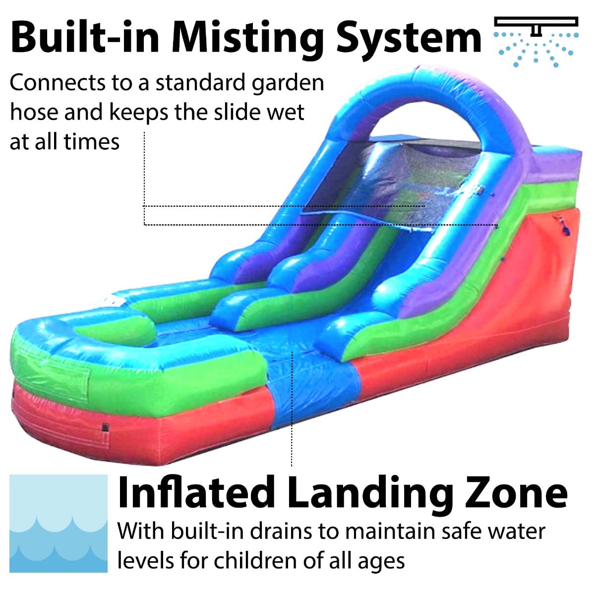 TentandTable 12FT Commercial Inflatable Water Slide & Blower, Retro