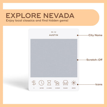 Nevada Adventure Bucket List - 50 Scratch-Off Cards for Outdoor Activities, Tourist Attractions, and Road Trips - Reach International Outfitters Guide