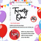 21 Birthday Cake Topper - Acrylic "Twenty One" Decoration for Happy 21st Birthday Party, Cake Decorations for Him & Her (twenty one B)