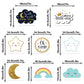 LINGTEER Twinkle Twinkle Little Star Table Honeycomb Stand Centerpieces - Cheers to Baby Shower First Birthday Welcome Little One Party Table