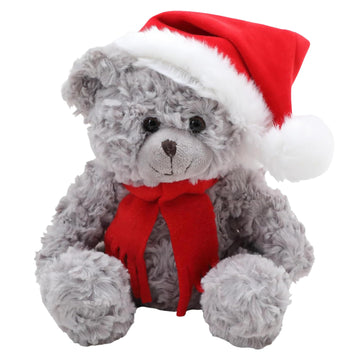 Made By Aliens Christmas Duffy Teddy Bear Stuffed Animal - Adorable Xmas Plush Toy with Hat and Scarf - Soft and Cuddly Winter Companion for Kids