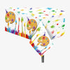 2 Pcs Artistic Canvas Tablecloths ,Vibrant Paint Splatter and Palette Design, Perfect for Creative Events, Art Studios, and Festive Gatherings to Add