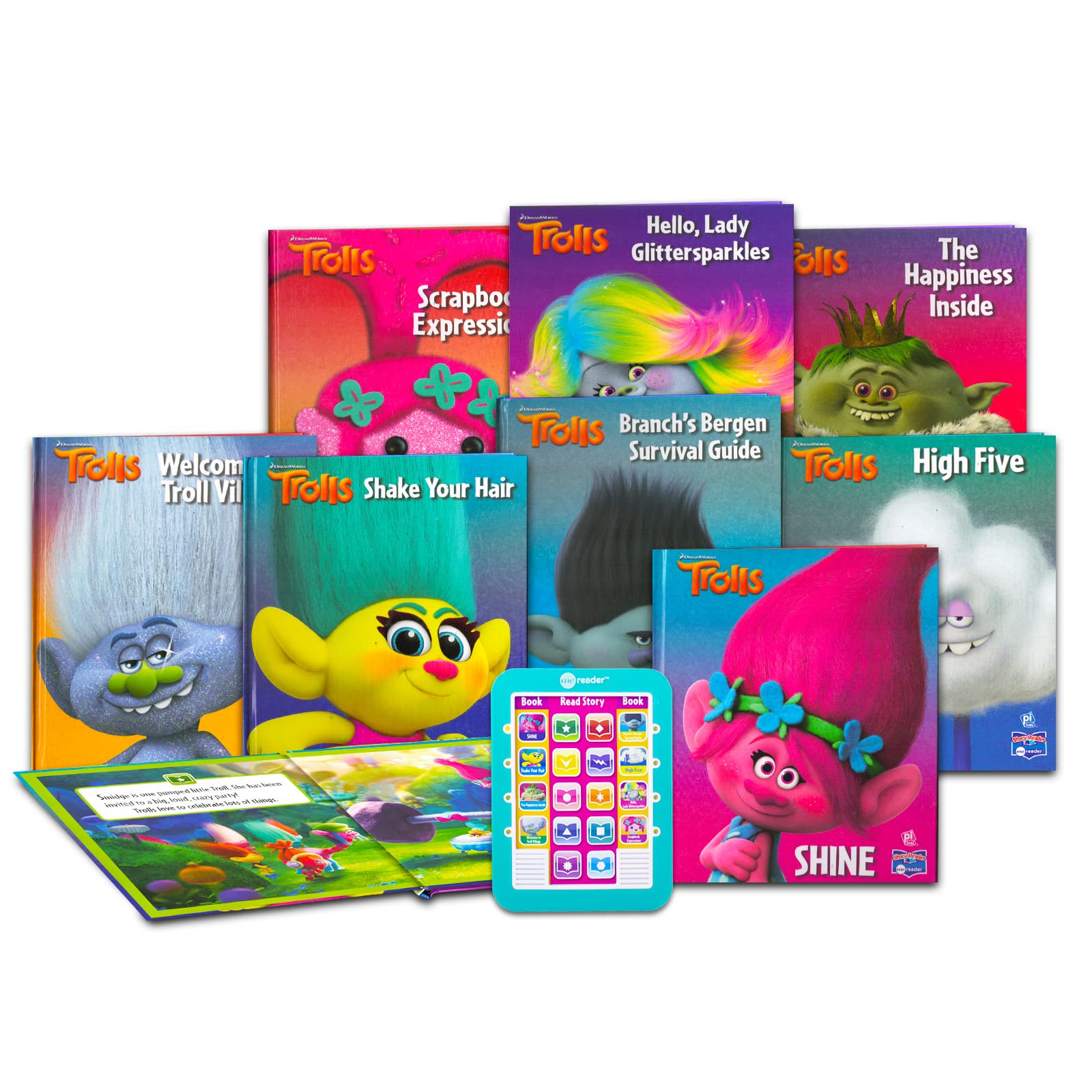 Trolls Sound Book Library with Electronic Me Reader Bundle
