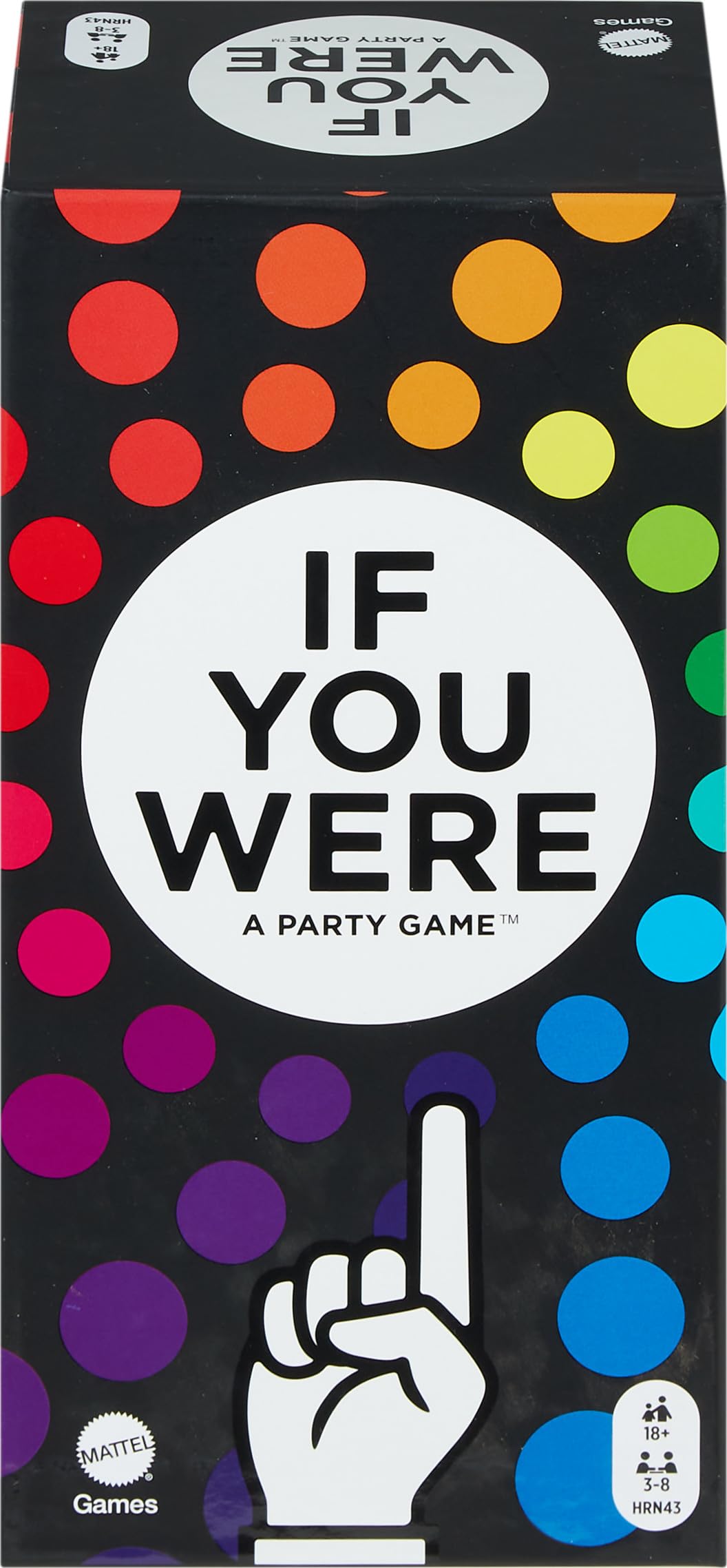 Mattel Games If You were a Party Game, Ridiculous Questions & Finger Voting with Cards & Spinners, 3 to 8 Players