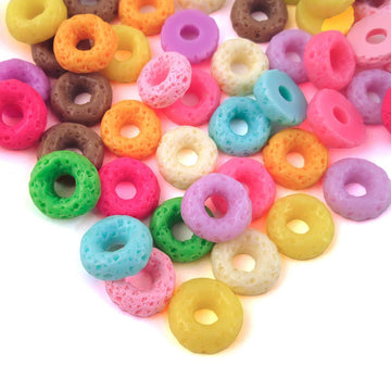 40Pcs Miniature Donut Assortment, Colorful Resin Faux Food for Dollhouse Kitchen & Bakery Scenes, Realistic Mini Sweets & Fake Bake Supplies