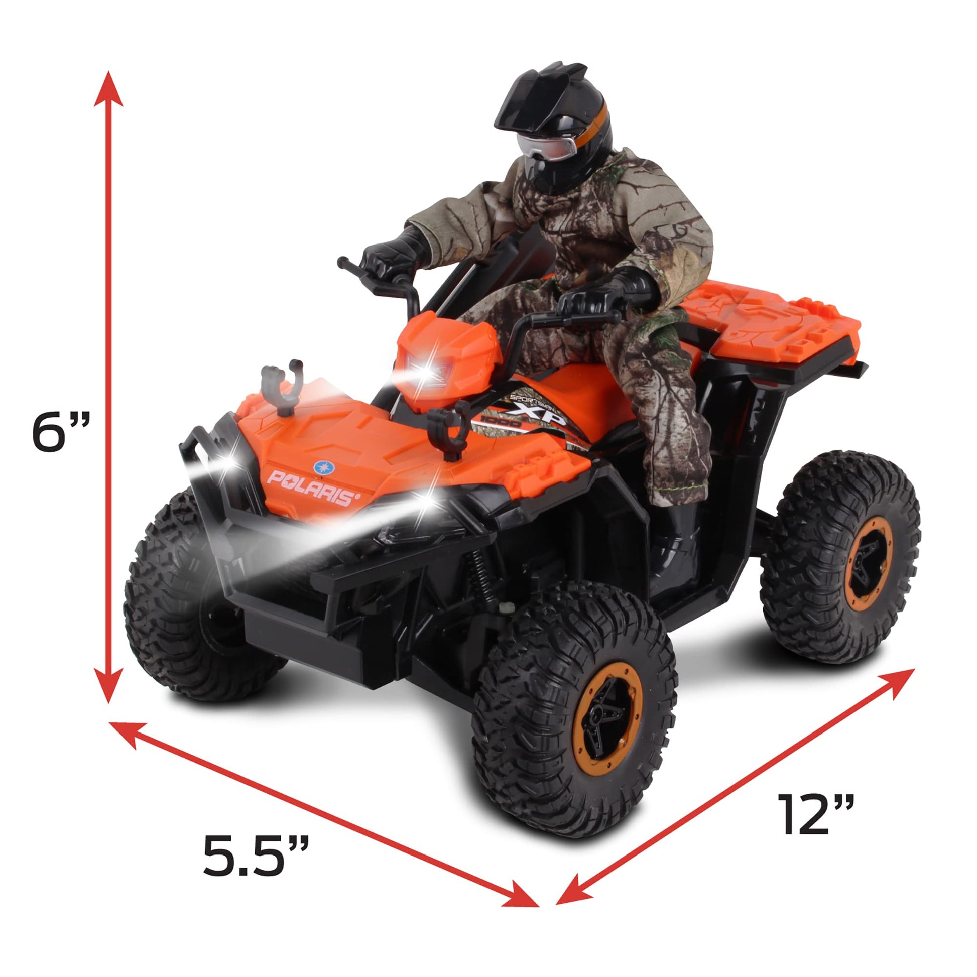 NKOK Realtree 1:8 RC Polaris Sportsman ATV, Turbo Boost, 2.4 GHz, Ages 6+
