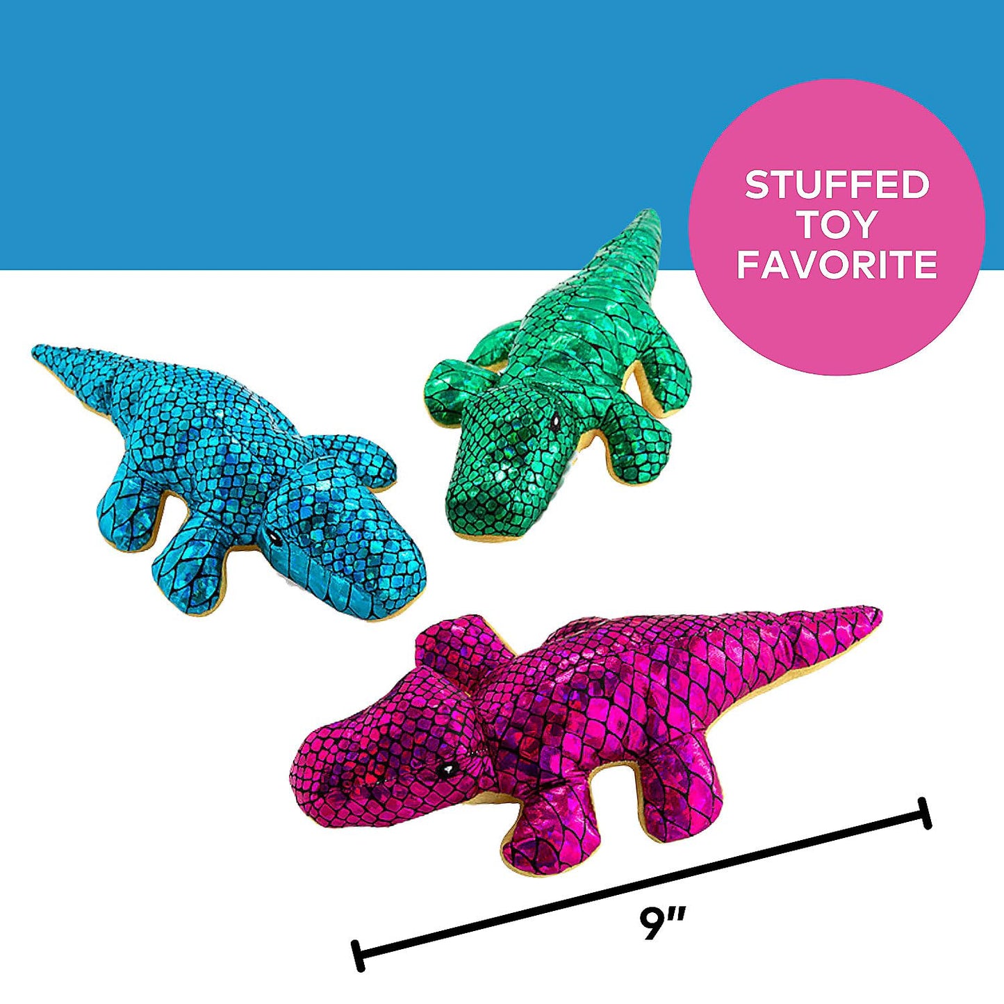 Fun Express Plush Alligator - Toys - VBS Vacation Bible School Supplies/Decor - 12 Pieces