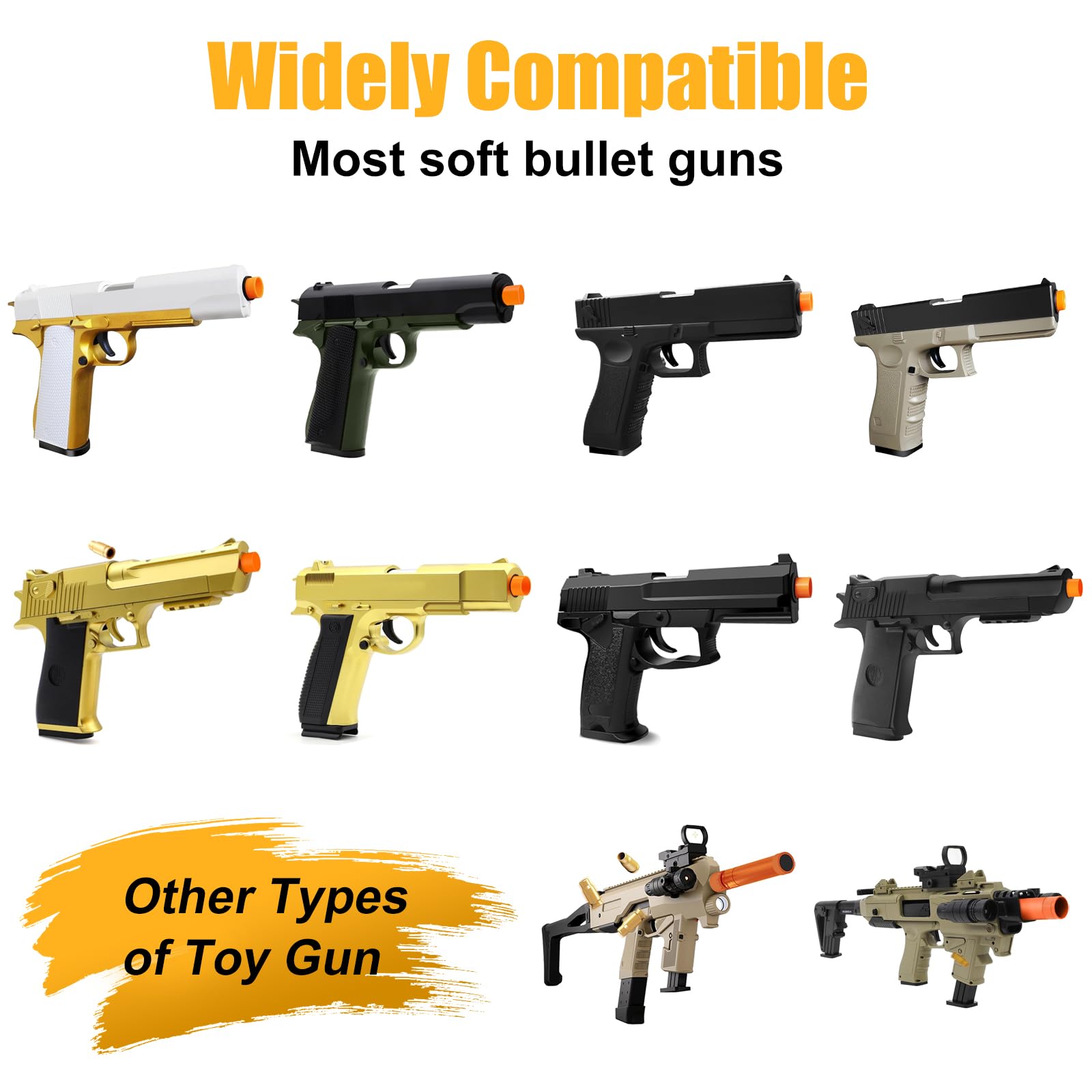 Tcxomino Soft Bullet Toy Gun Supplementary Soft Bullets Included 100 EVA Foam Bullets & 56 Shells