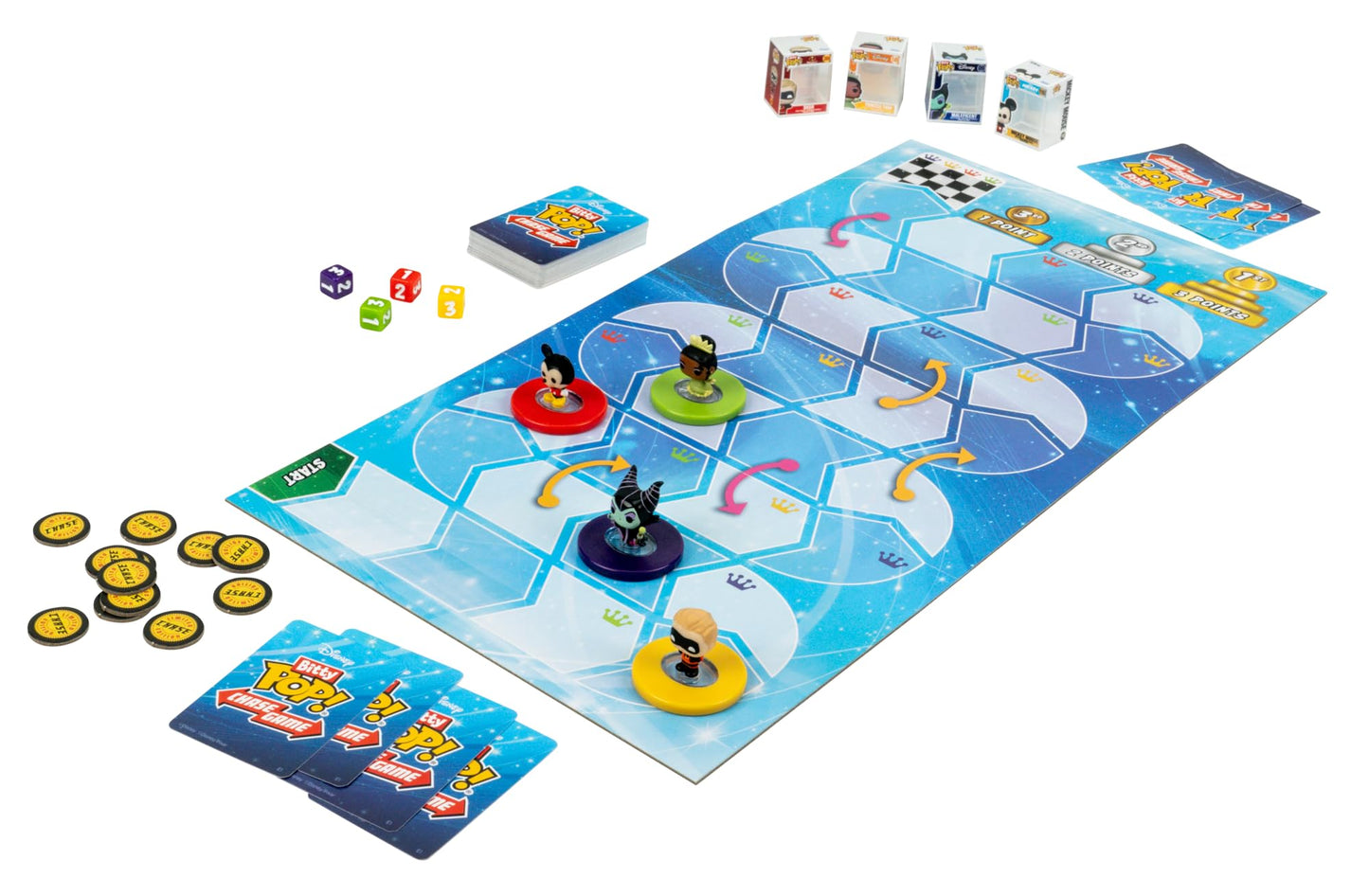 Funko Games Bitty Pop! Chase Game Disney | Easy to Learn, Fast-Paced Gameplay Features Disney Bitty Pop! Figures | 2-4 Players, Ages 6+