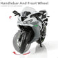 Risopen 1:12 Motorcycle Model Toy for Kawasaki Ninja ZX-6R Metal Die-cast with Plastic Motorcycle Model No Assembly Required Mini Finished Moto Gift
