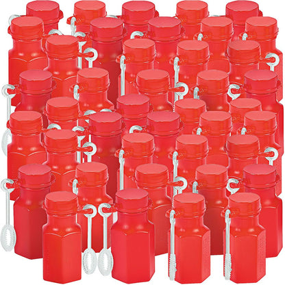 Fun Express Mini Hexagon Red Bubble Bottles (4 Dozen)