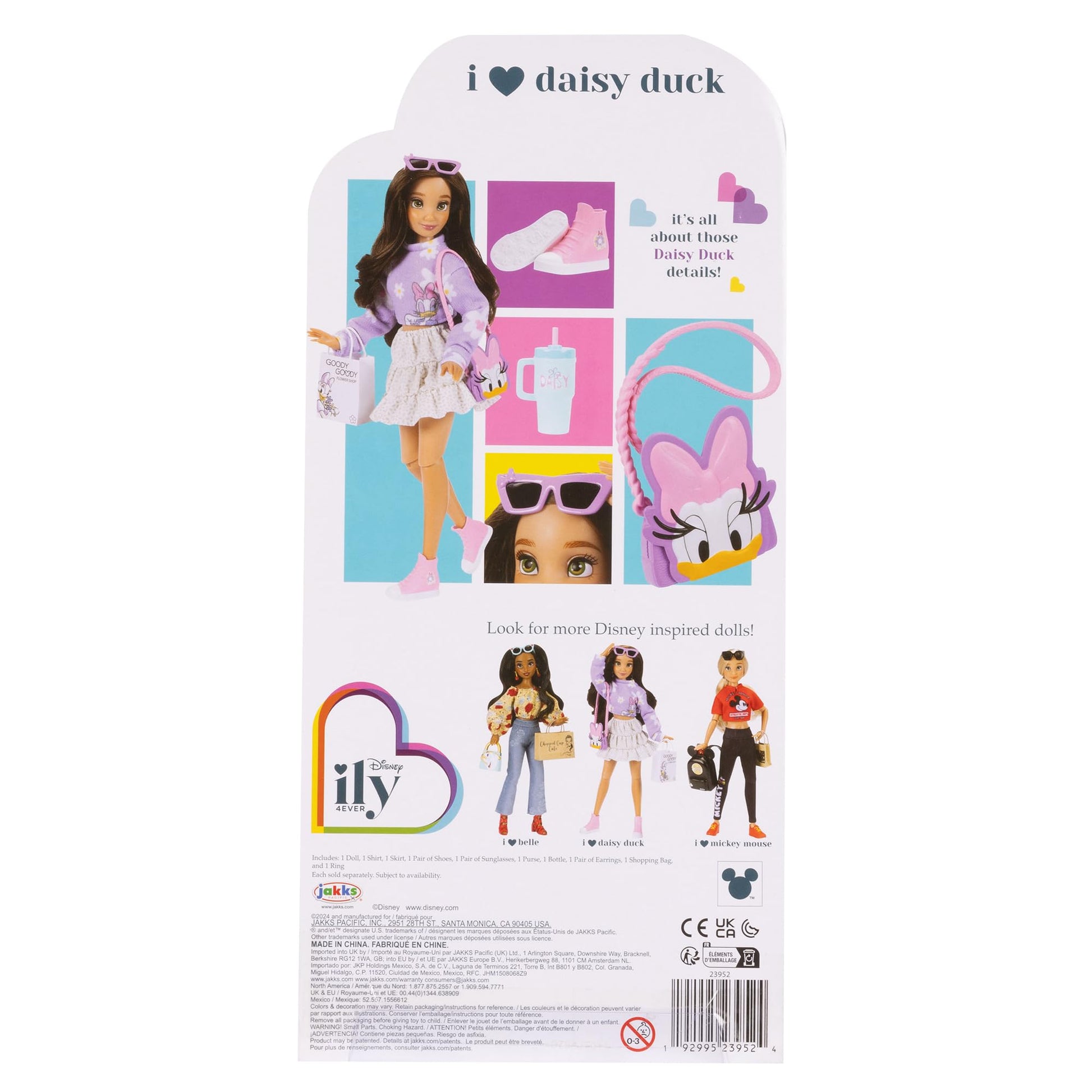 Disney ILY 4EVER Fashion Dolls Inspired By Daisy 11.5" Tall with 13 Points of Articulation, Glittery Mickey Ring Included for You!