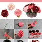 BAZIMA DIY Felt Flower Art Craft Kit, DIY Felt Peony Pot Bonsai Kit,18 Peonies,Floral Gifts