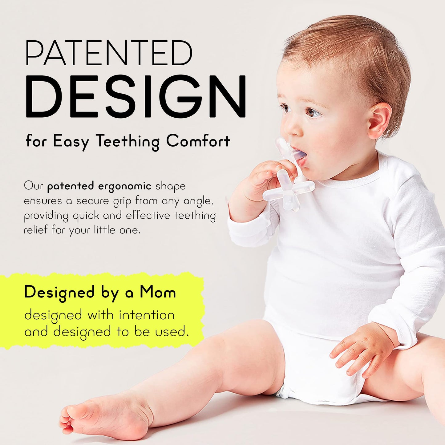 Silicone Baby Teething Toys - Baby teether for Infants, Toddlers, Newborns, CPSIA Certified, FDA Formulated Material