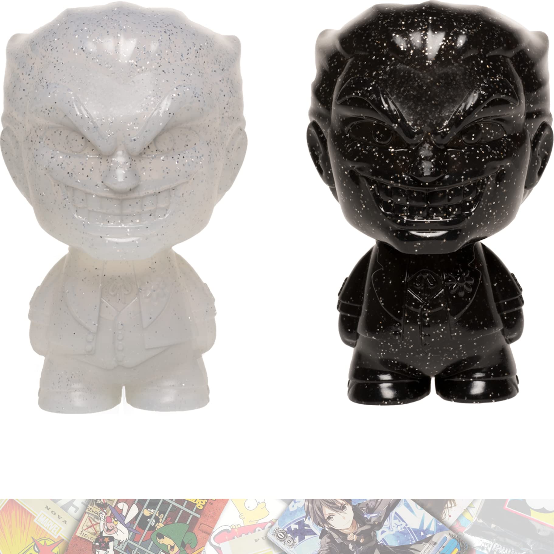 Funko The J o k e r [Black & White]: Hikari XS Vinyl Figurine Bundle with 1 Comics Theme Compatible Trading Card (28476)