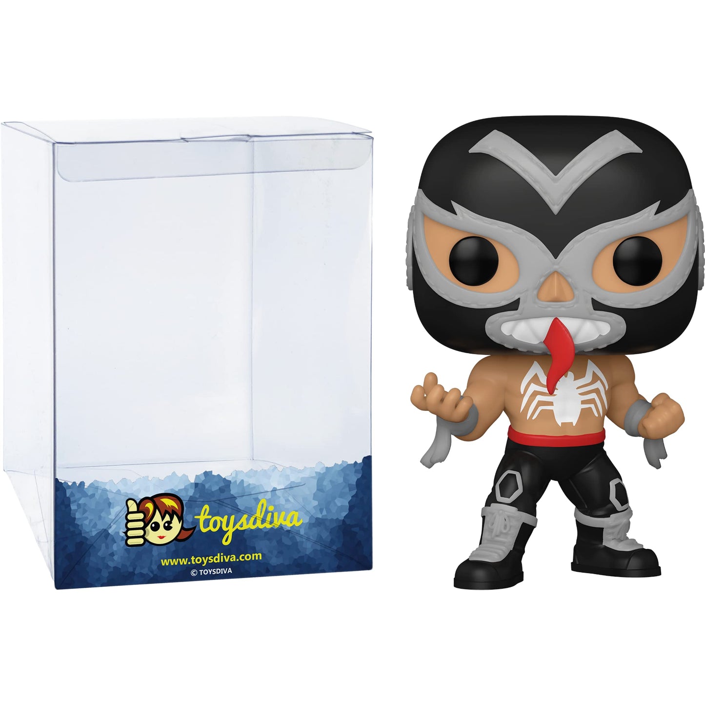 Funko El Venenoide (V e n o m ): P o p ! Vinyl Figurine Bundle with 1 Compatible 'ToysDiva' Graphic Protector (707-53869 - B)