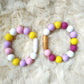 100pcs 12mm Silicone Round Beads for Keychain Silicone Pearl Beads Bulk DIY Mom Necklace Bracelet Jewelry Making Beading Accessory (Pearl Pink)