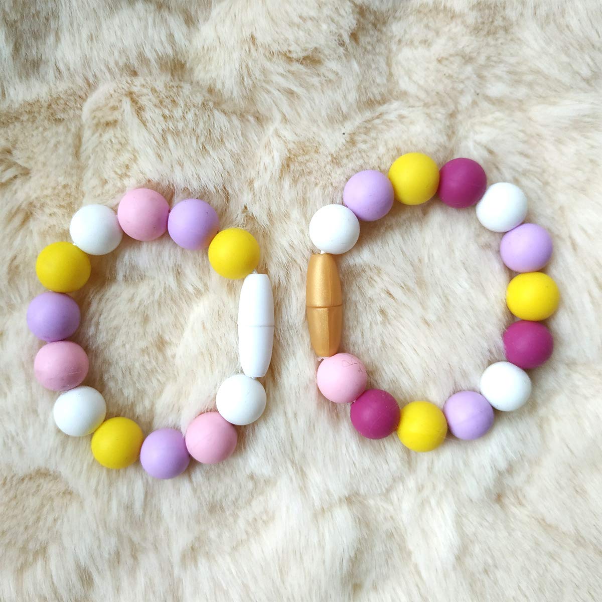100pcs 12mm Silicone Round Beads for Keychain Silicone Pearl Beads Bulk DIY Mom Necklace Bracelet Jewelry Making Beading Accessory (Pearl Pink)
