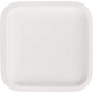 Creative Converting Touch of Color 18 Count Square Paper Lunch Plates, Shimmering Silver