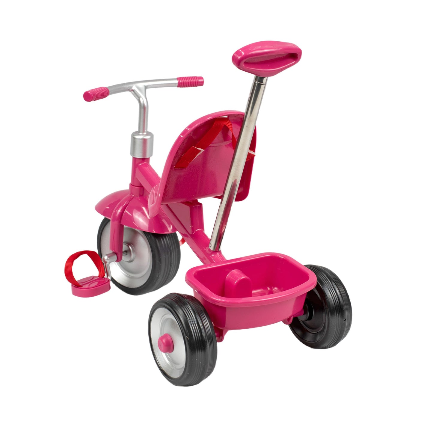 Kid Concepts 12? Soft Bodied Blonde Baby Doll & Tricycle Set - Adjustable 18? Handle, Storage Compartment, Comb & Mirror - Role Play Toy for Girls 3+