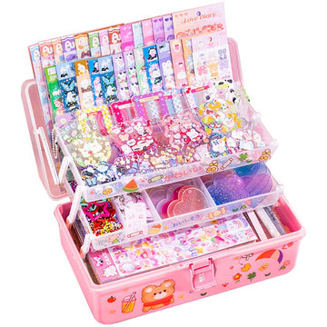 Vsco 670 PCS Vinyl Aesthetic Stickers Luxury Guka Suit with Storage Box Gooka Stickers for Hand Account for Girls, Kids, Children (X013)