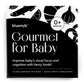 Gourmet for Baby High Contrast Sensory Learning Toy 10 Black & White Flash Cards of Food Shapes. Tummy Time Pillow Games Curious Baby Toys Activity
