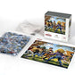 Boardwalk Fall Football 500 Piece Jigsaw Puzzle Backyard Sports Family Puzzles with Premium Box, Gift for Adults and Family 16"x20"