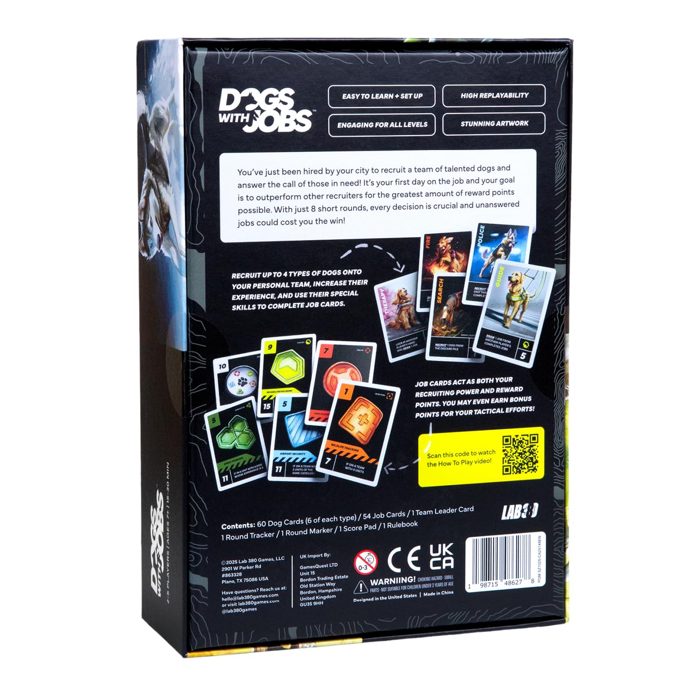 Dogs With Jobs - Drafting Card Game for 2-5 Players - Recruit Working Dogs, Tackle Jobs & Outscore Rivals - 15-30 Minutes for Gamers and Families