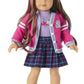 American Girl Truly Me 18-inch Doll School-Day Style Outfit with Cardigan, Tee, and Pair of Sneakers, For Ages 6+