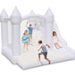 Bounceland Castle Palace Daydreamer Cloud Bounce House, 10.8 ft L x 9.8 ft W x 8.7 ft H, Basketball Hoop, UL Blower Included, Trendy Neutral Color