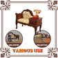 1/12 Scale Dollhouse Furniture Miniature Accessories Vintage Wooden Sofa