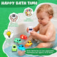 Baby Bath Toys, 6 Pack Light Up Cars Bath Toys, No Hole No Mould Bathtub Toy for 1 2 3 Year Olds, Flashing LED Sensory Toy for Toddlers, Bath Time