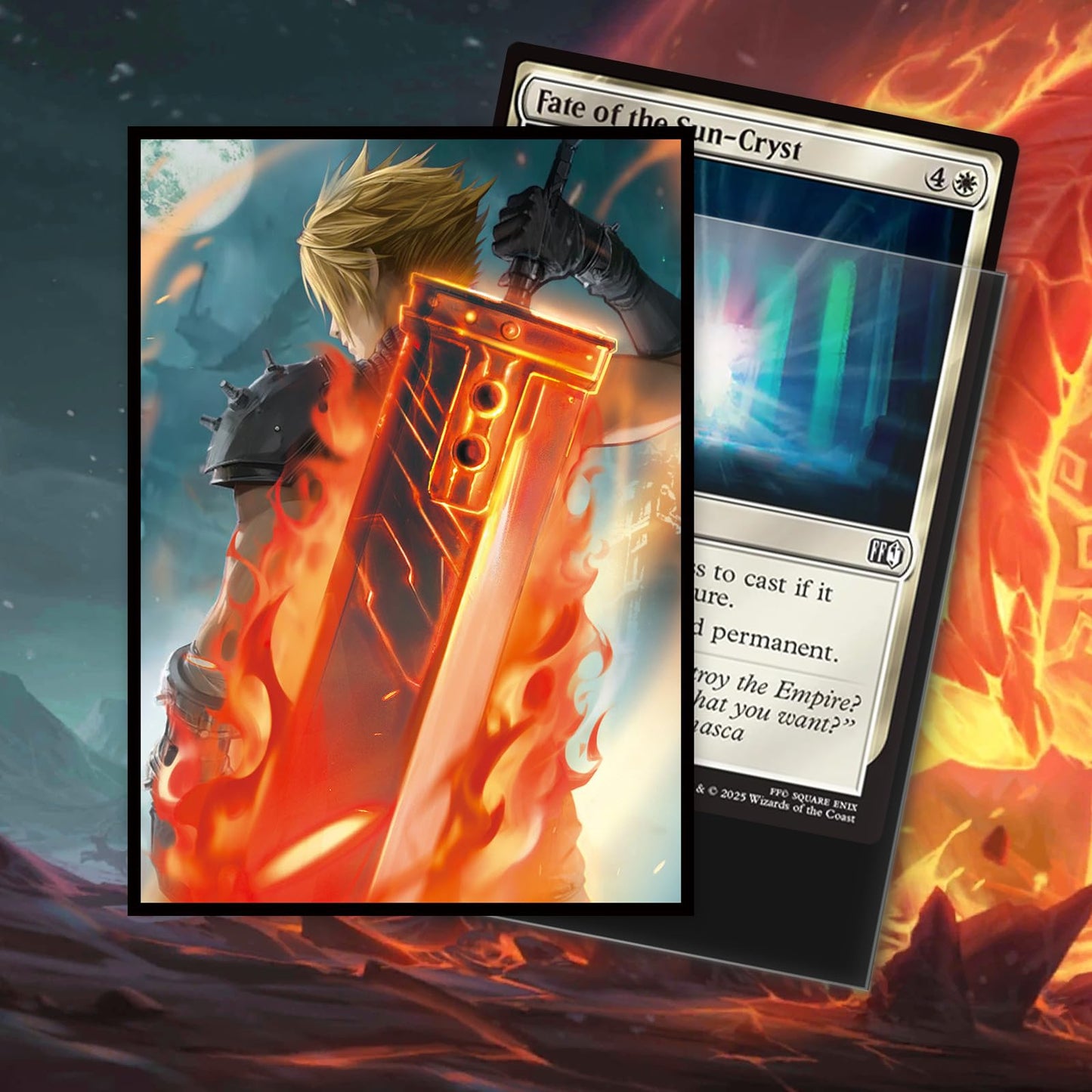 MTG Card Sleeves(Fantasy) Art Card Sleeves Deck Protector, Clear Front & Matte Back, Smooth Shuffle