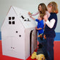 Easy Playhouse Cardboard Kids Fort - Indoor & Outdoor Art & Craft House